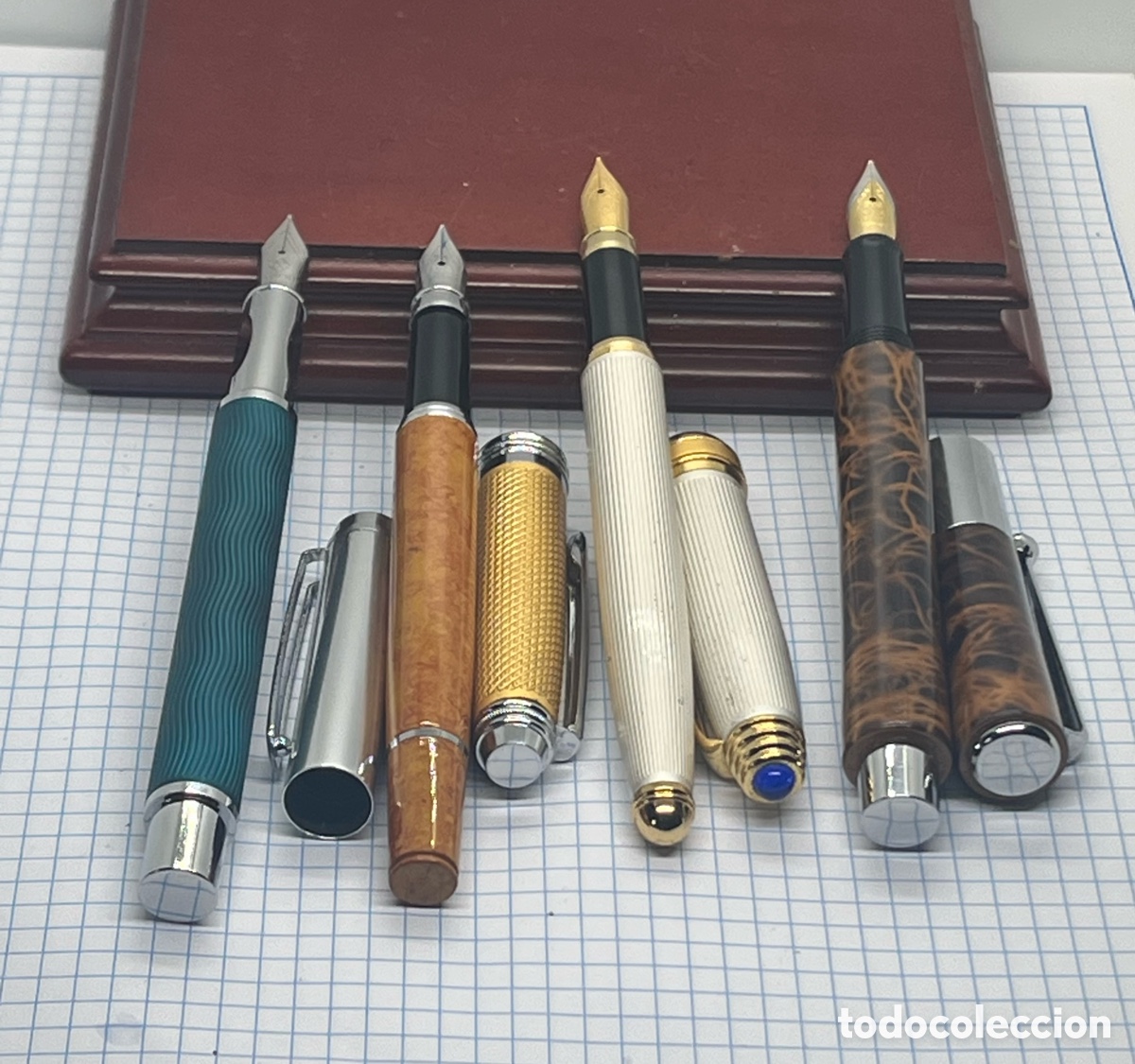 Plumas estilogr&aacute;ficas antiguas: 4 Plumas estilogr&aacute;ficas, sin uso - Foto 2