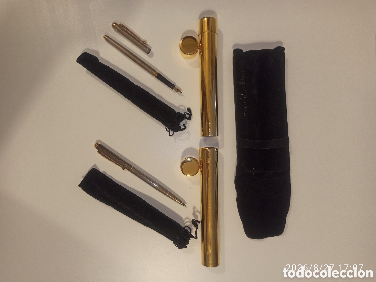 Plumas estilogr&aacute;ficas antiguas: Montegrappa 1055 VI vintage &ndash; Estilogr&aacute;fica + bol&iacute;grafo plata