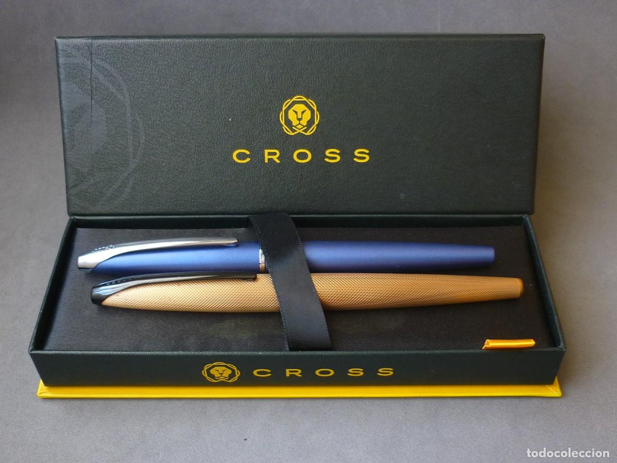 Plumas estilogr&aacute;ficas antiguas: Pareja Plumas Cross ATX. Excelentes.