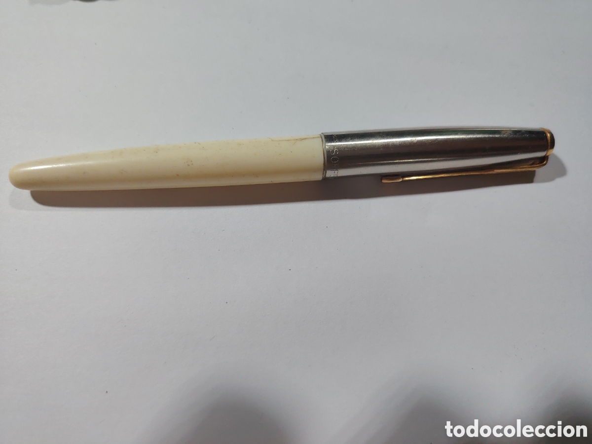 Old Fountain Pens: pluma estilogr&aacute;fica Soffer 23 con el cuerpo blanco