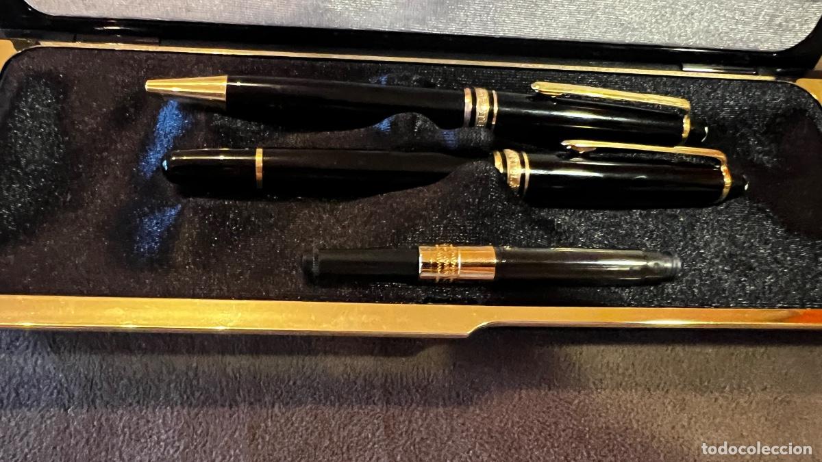 Plumas estilogr&aacute;ficas antiguas: PLUMA Y BOL&Iacute;GRAFO MONTBLANC MEISTERSTUCK CONCARGADOR DE TINTA