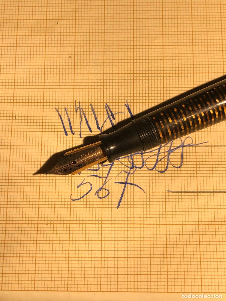 Plumas estilogr&aacute;ficas antiguas: PARKER VACUMATIC ROMBO AZUL 1936, FUNCIONA - Foto 9