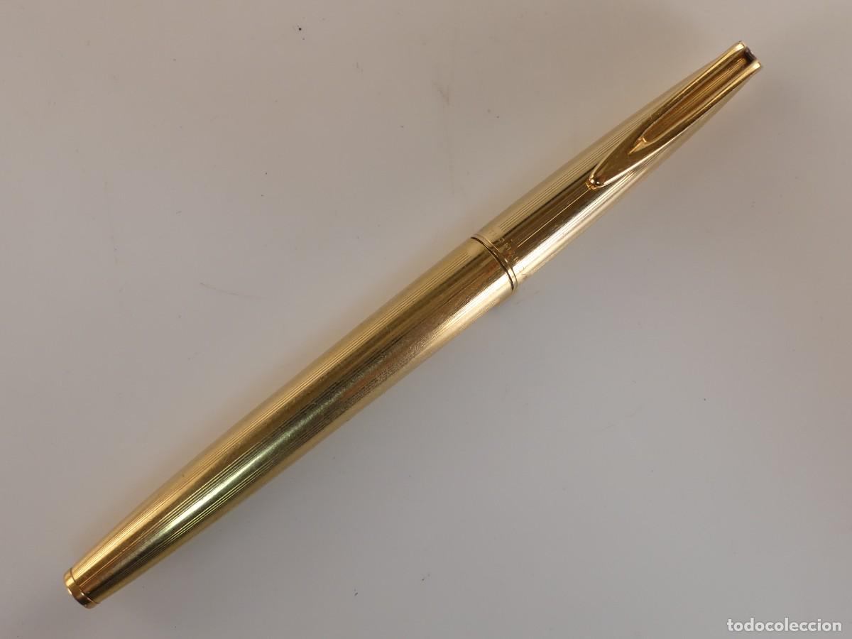 Penne stilografiche antiche: PLUMA ESTILOGRAFICA WATERMAN CUERPO PLAQUE DE ORO OBJETO DE COLECCION