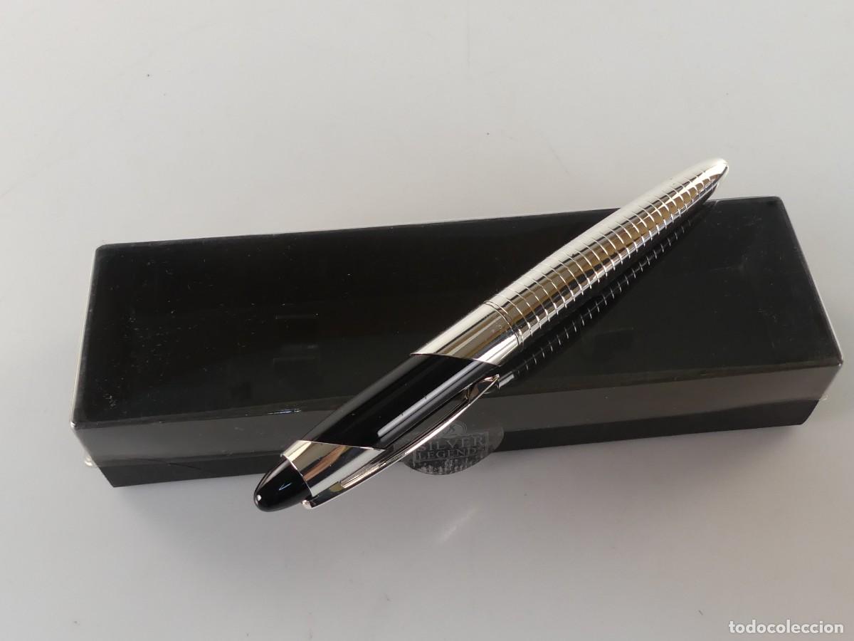 Penne stilografiche antiche: PLUMA ESTILOGRAFICA IRIDIUM POINT GERMANY SILVER LEGENDS OBJETO DE COLECCI&Oacute;N