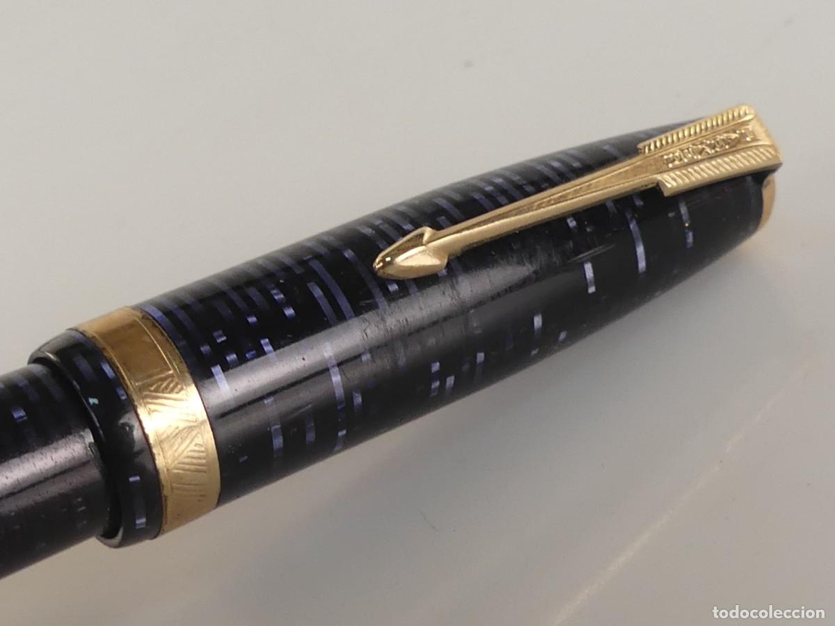 Plumas estilogr&aacute;ficas antiguas: ANTIGUA PLUMA MARCA PARKER VACUMATIC OBJETO DE COLECCION - Foto 5
