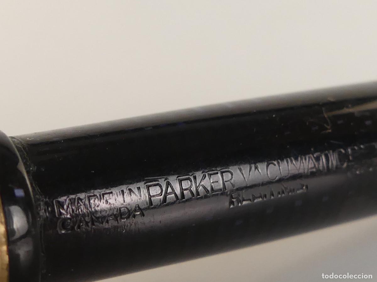 Plumas estilogr&aacute;ficas antiguas: ANTIGUA PLUMA MARCA PARKER VACUMATIC OBJETO DE COLECCION - Foto 8