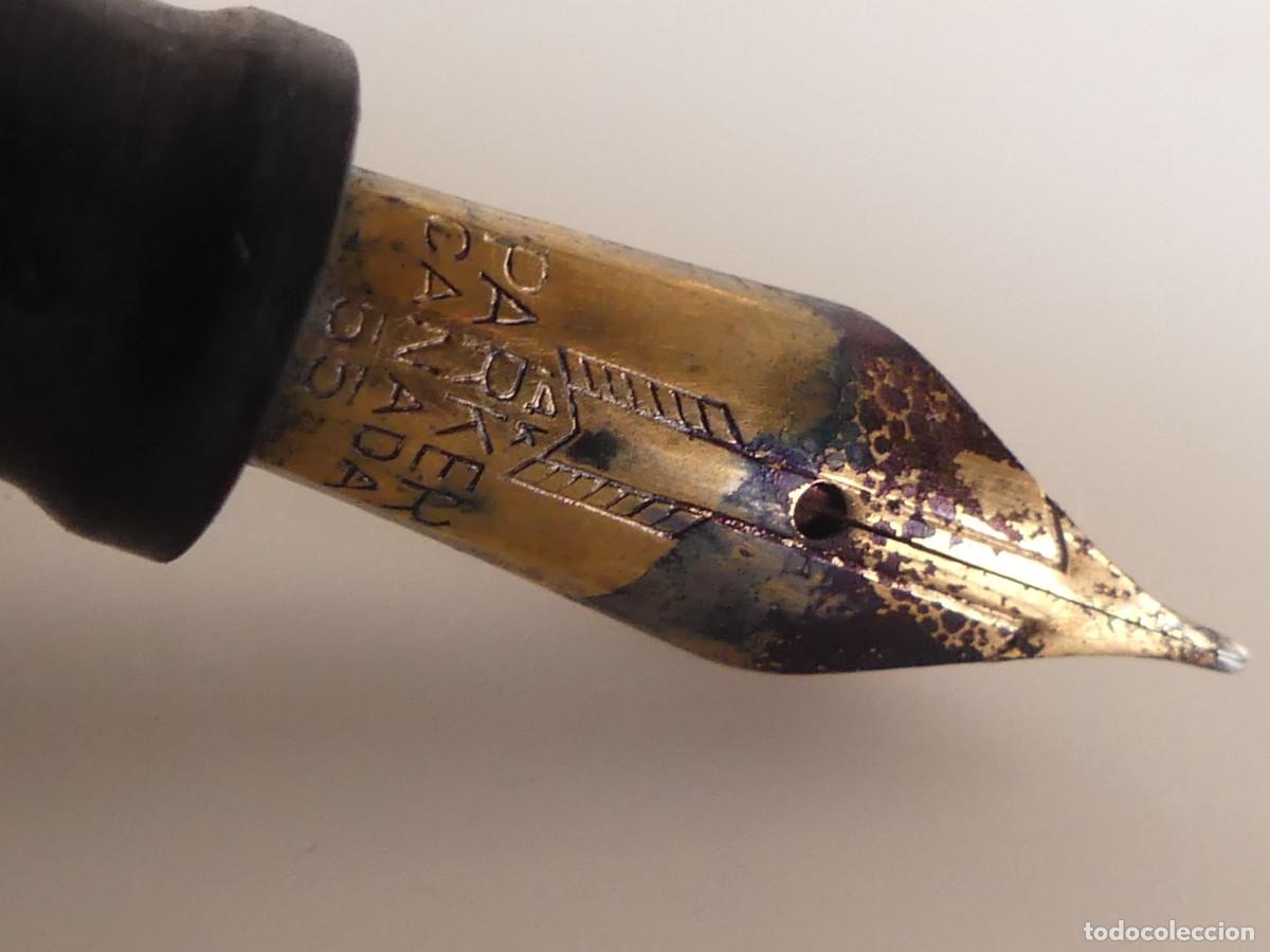 Plumas estilogr&aacute;ficas antiguas: ANTIGUA PLUMA MARCA PARKER VACUMATIC OBJETO DE COLECCION - Foto 13