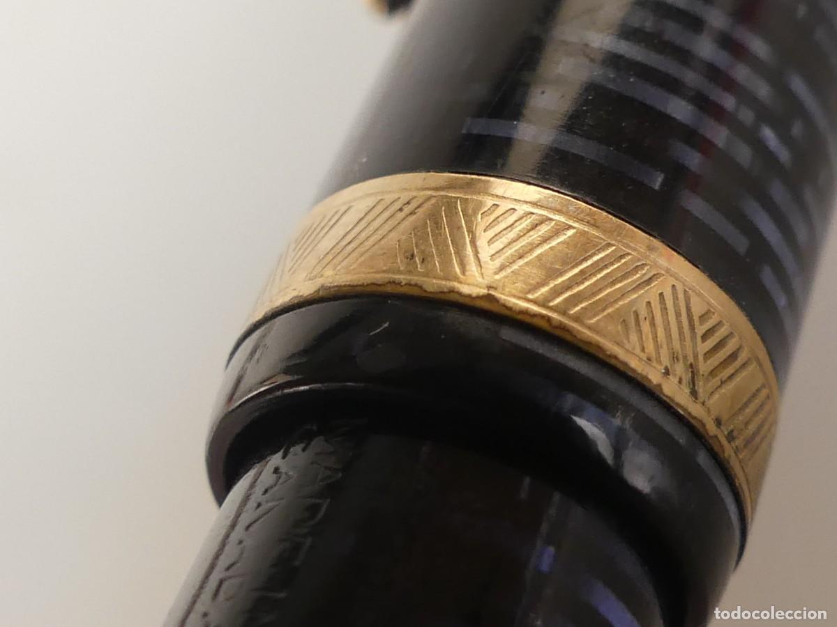 Plumas estilogr&aacute;ficas antiguas: ANTIGUA PLUMA MARCA PARKER VACUMATIC OBJETO DE COLECCION - Foto 19