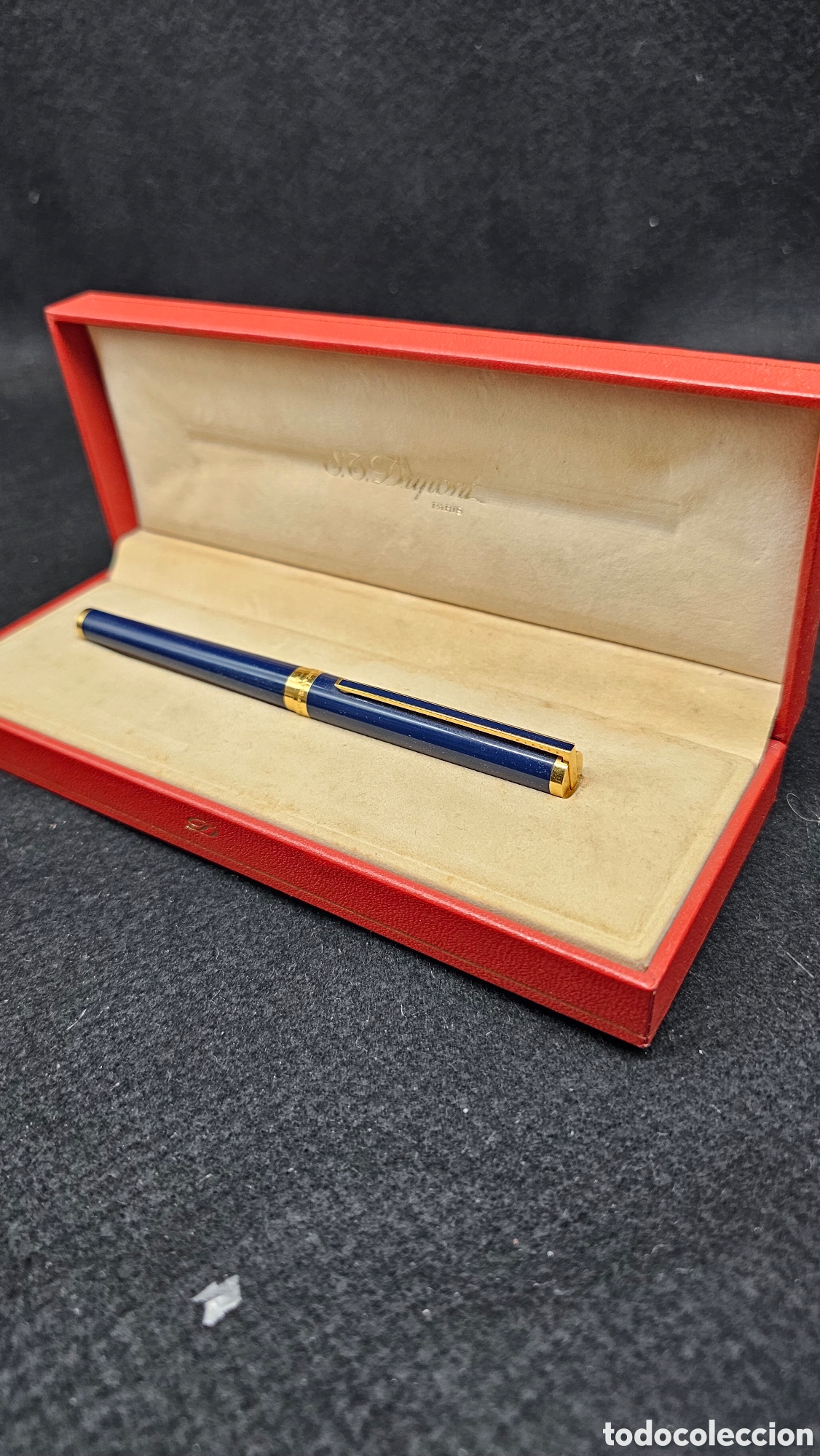 Old Fountain Pens: Preciosa pluma Dupont de laca china con plumilla de oro macizo de 18 kilates