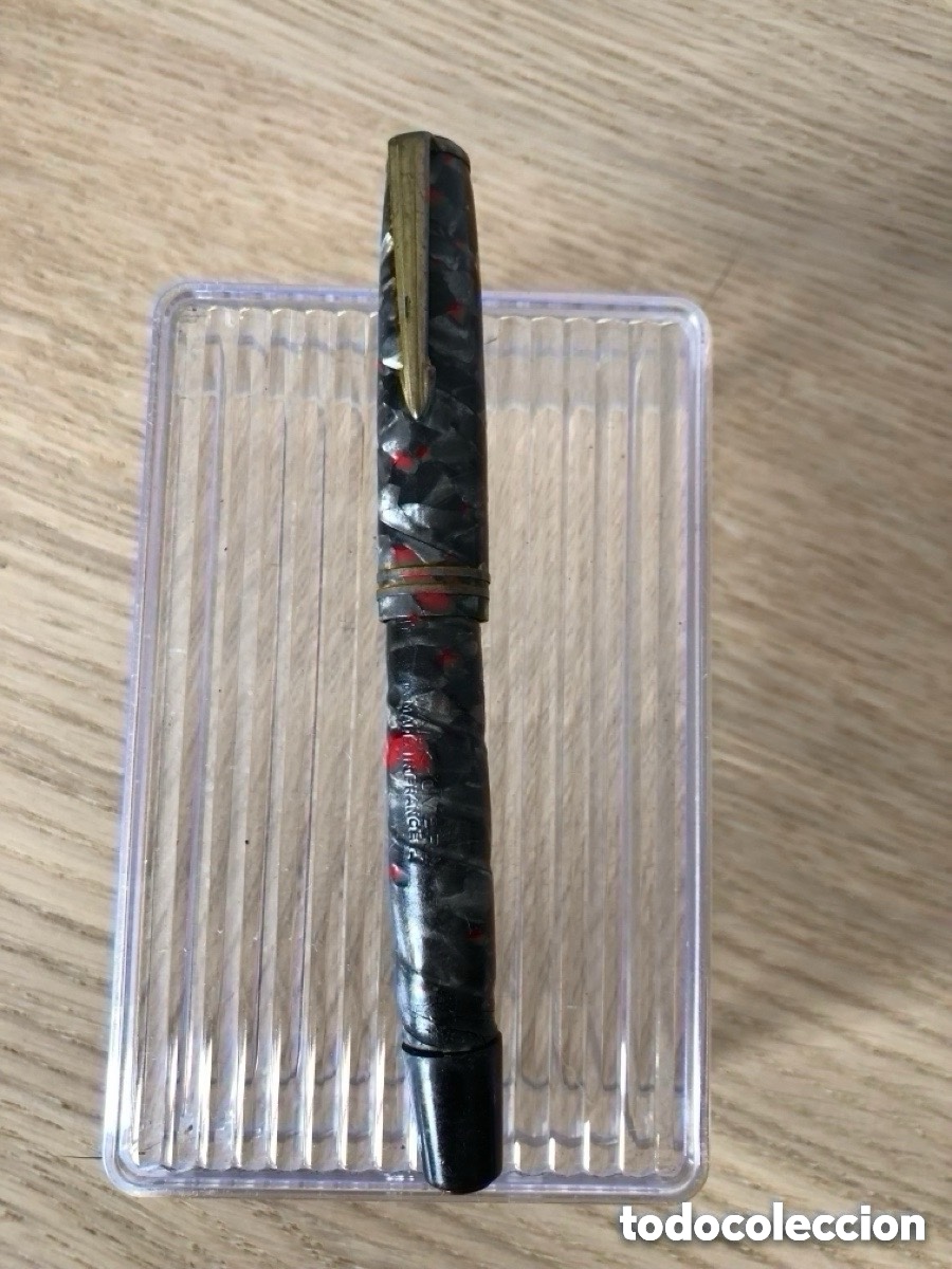 Old Fountain Pens: Antigua pluma marmoleada Walk Over, Francia (A21)