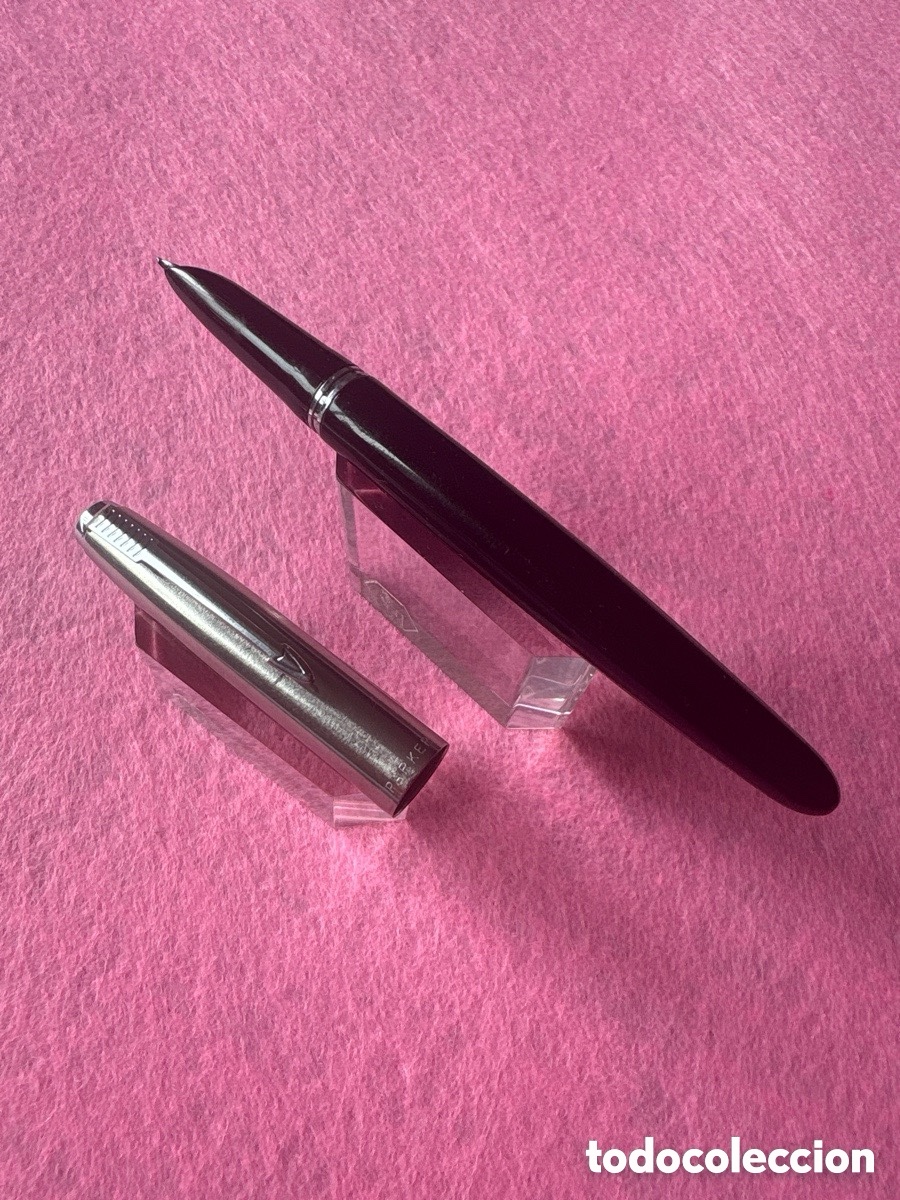 Old Fountain Pens: Pluma estilogr&aacute;fica Parker 21 negra y acero (A8)
