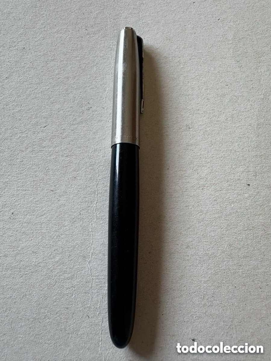 Old Fountain Pens: Pluma estilogr&aacute;fica Parker 21 negra y acero (A19)