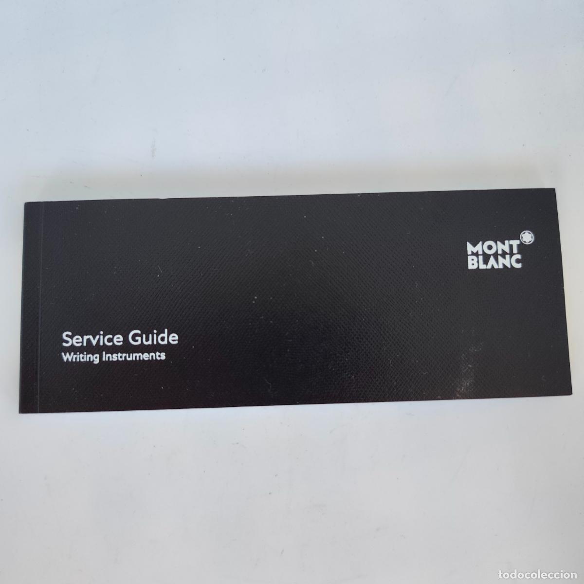 Plumas estilogr&aacute;ficas antiguas: MONT BLANC Service Guide Writing Instruments INSTRUCCIONES MANUAL GUIA montblanc