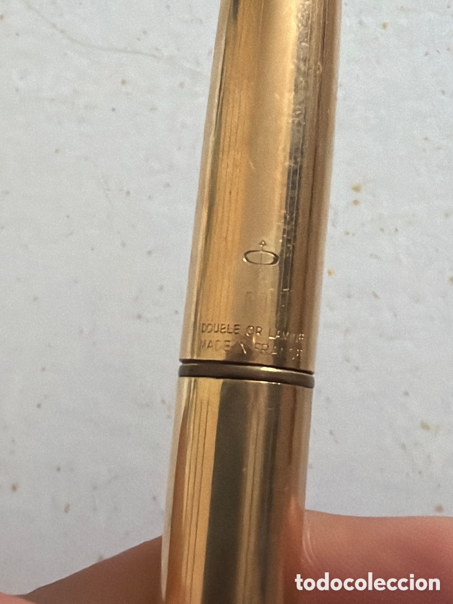 Plumas estilogr&aacute;ficas antiguas: Pluma Parker chapada en oro - Foto 2