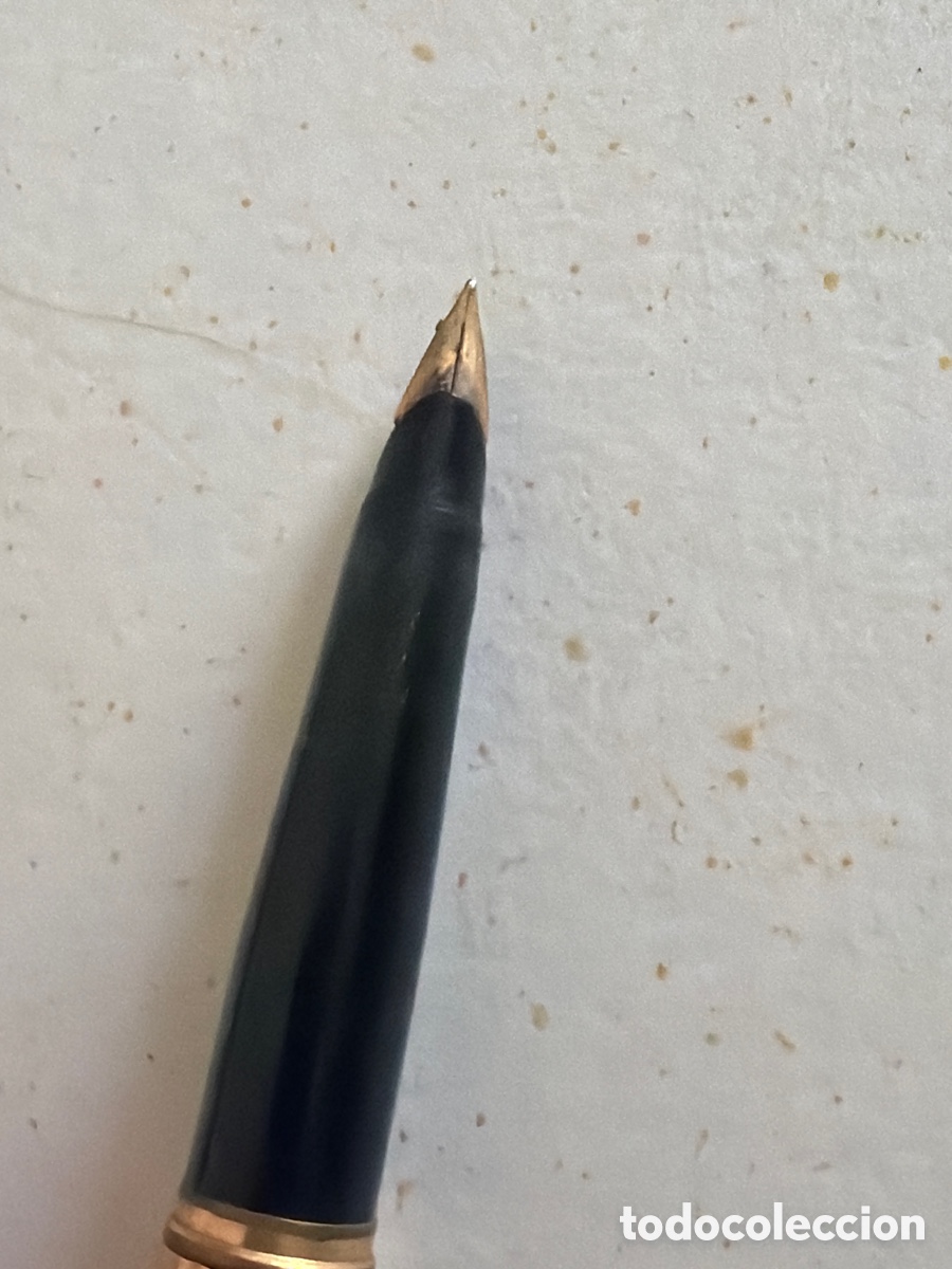 Plumas estilogr&aacute;ficas antiguas: Pluma Parker chapada en oro - Foto 4