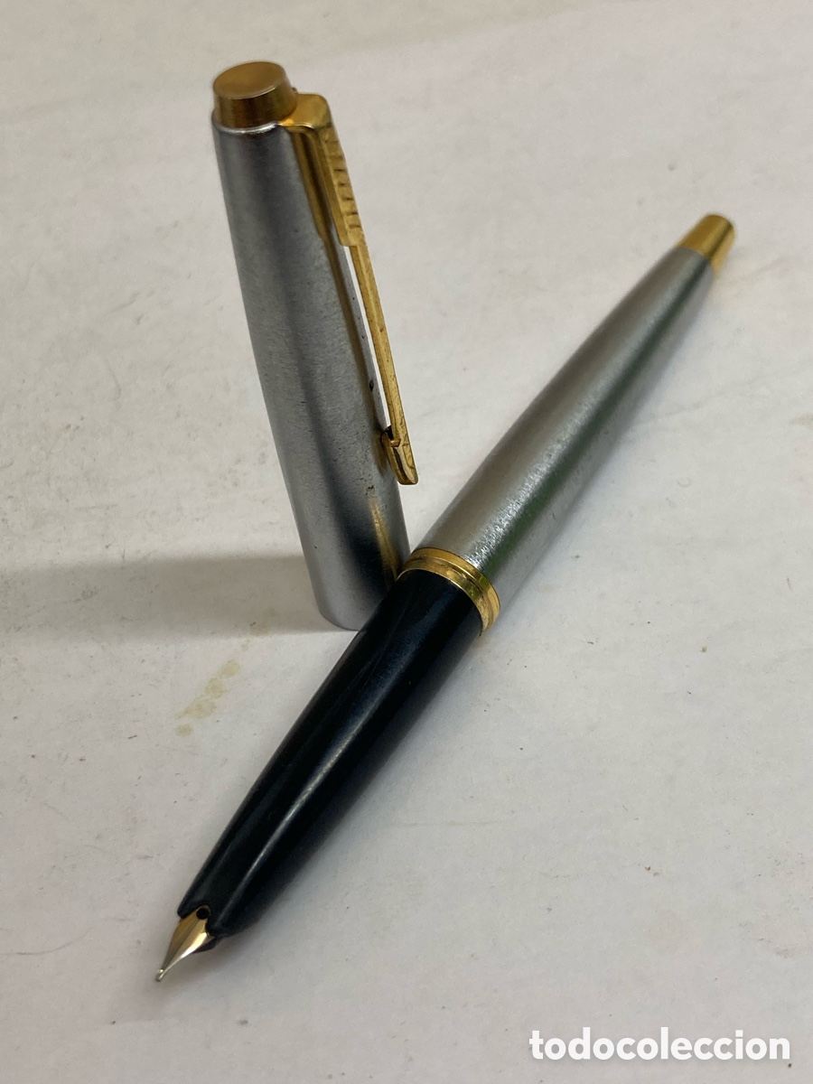 Plumas estilogr&aacute;ficas antiguas: Pluma Seiam cuerpo metal