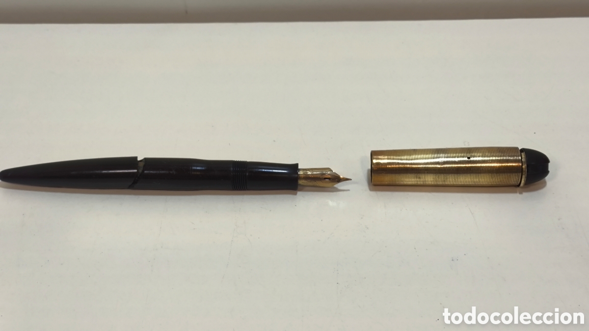 Plumas estilogr&aacute;ficas antiguas: Pluma estilogr&aacute;fica Eversharp Skyline capuch&oacute;n oro 14K GF - para piezas