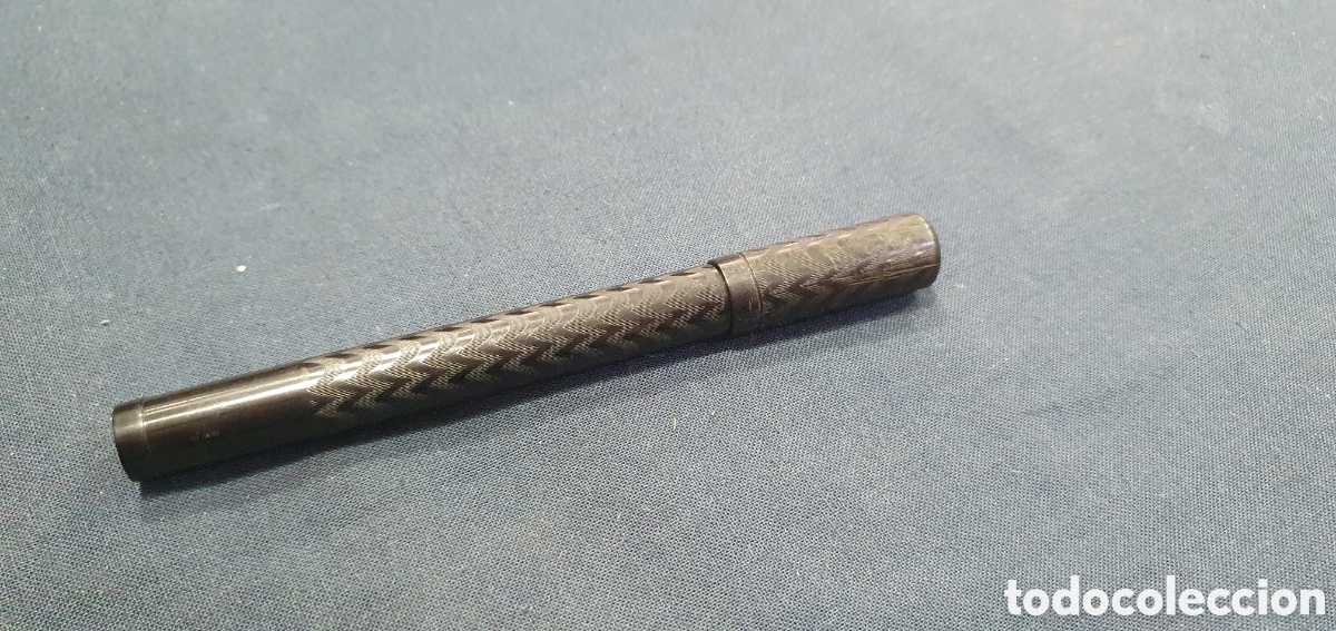 Old Fountain Pens: Antigua pluma retractil The Swell Pen. Plumin oro 18K. (L36)