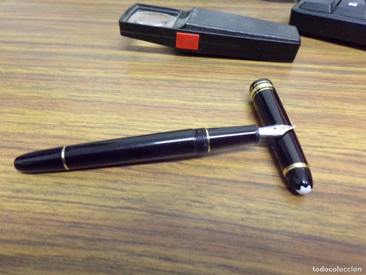Plumas estilogr&aacute;ficas antiguas: pluma montblanc meisterstuck buen estado
