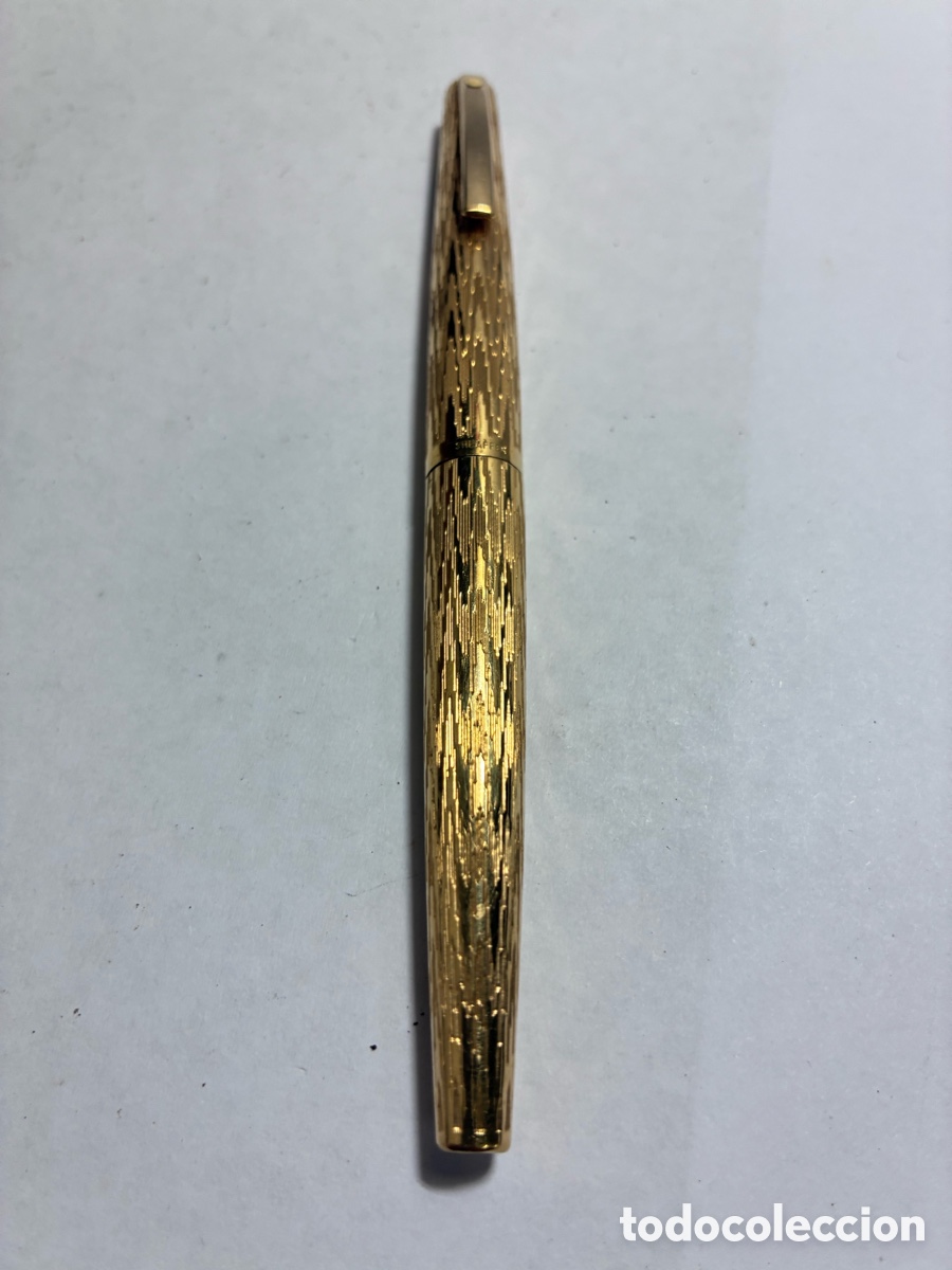 Plumas estilogr&aacute;ficas antiguas: Pluma Sheaffer Targa 921 laminada oro plumin oro 18kl