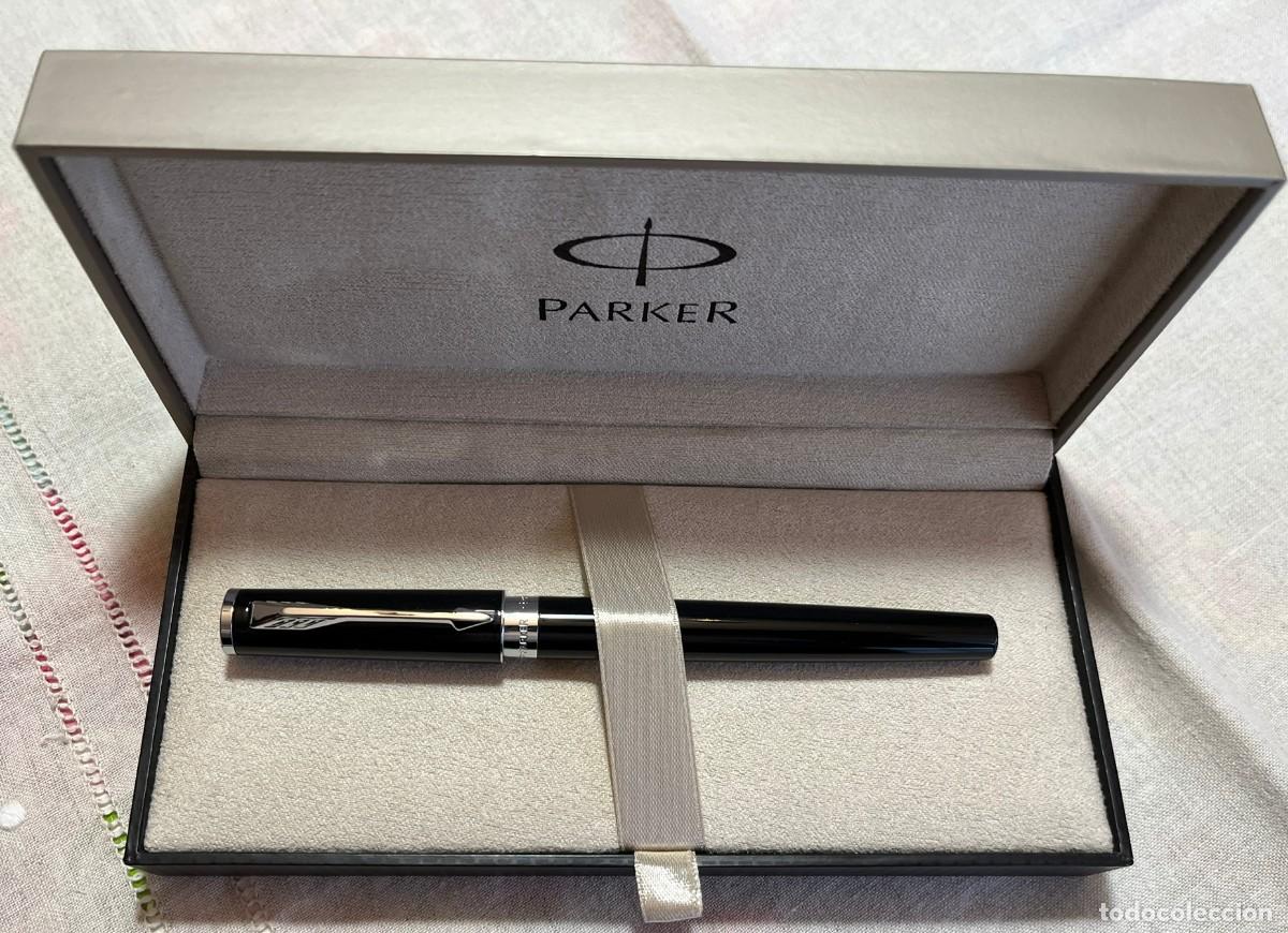Plumas estilogr&aacute;ficas antiguas: Bol&iacute;grafo Parker Ingenuity 5th Tecnolog&iacute;a &ndash; Laca Negra y Cromo (Como Nuevo + 4 Recambios)