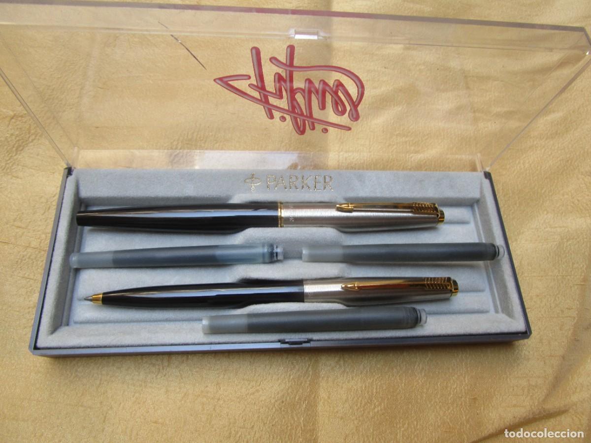 Plumas estilogr&aacute;ficas antiguas: PLUMA ESTILOGRAFICA Y BOLIGRAFO &rdquo; PARKER 45 &rdquo; EN SU ESTUCHE - MADE UK - SIN USO PREVIO. + INFO
