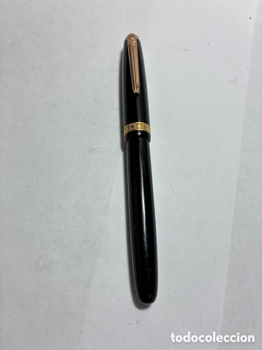 Plumas estilogr&aacute;ficas antiguas: Pluma DIPLOMAT Germany 1950 resina negra