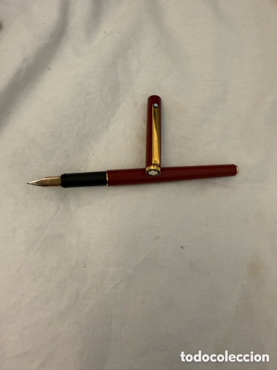 Plumas estilogr&aacute;ficas antiguas: Pluma Montblanc Noblesse II Original &ndash; Laca Burdeos, Plum&iacute;n Oro 14K &ndash; Alemania, a&ntilde;os 80