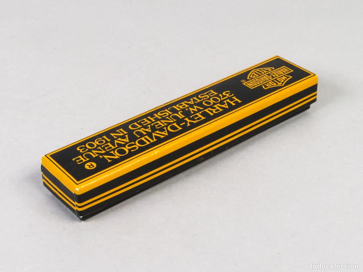 Plumas estilogr&aacute;ficas antiguas: Pluma Harley Davidson con estuche original - Foto 4