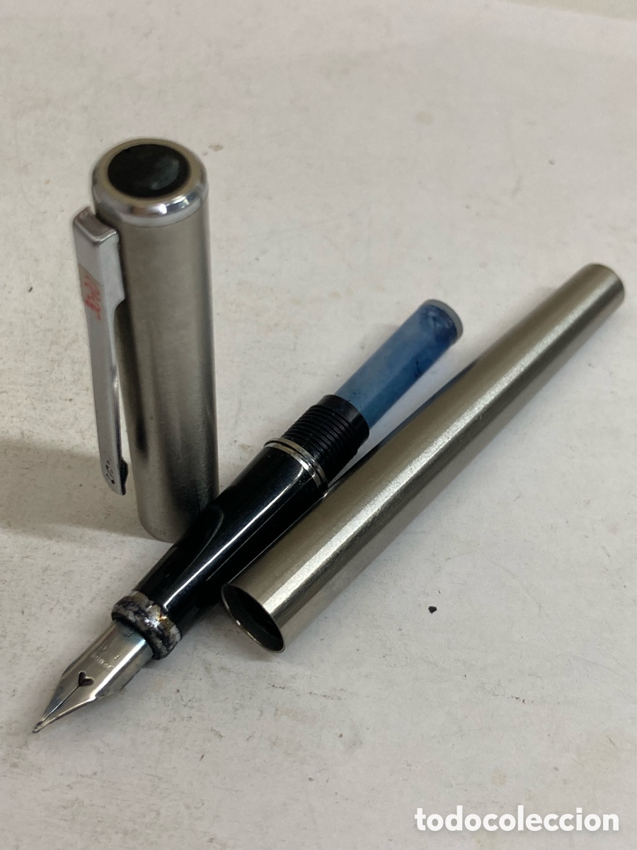 Plumas estilogr&aacute;ficas antiguas: Pluma Sheaffer cuerpo met&aacute;lico - Foto 3