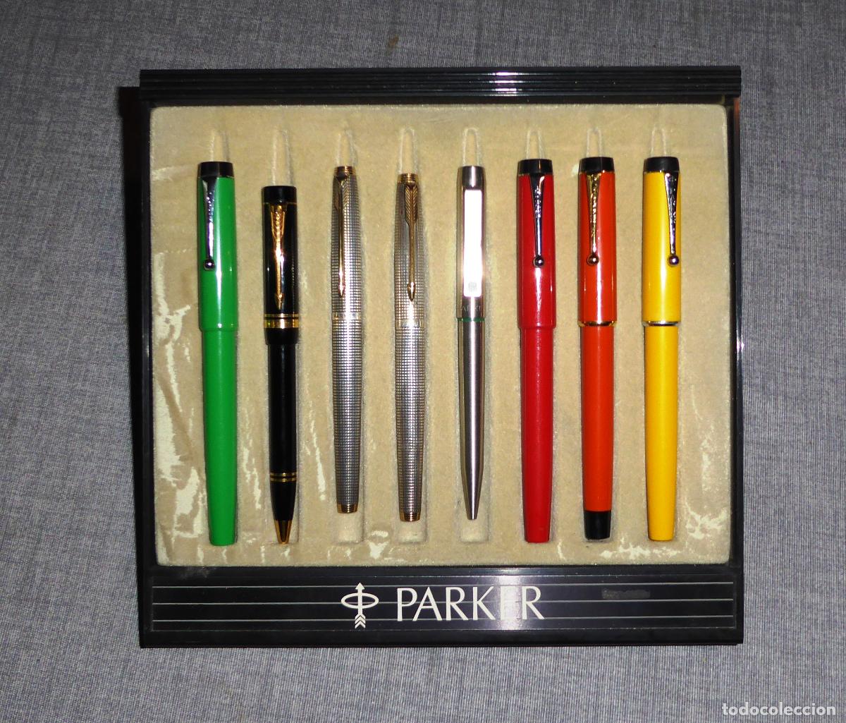Plumas estilogr&aacute;ficas antiguas: BANDEJA EXPOSITORA PARKER PARA 8 PIEZAS
