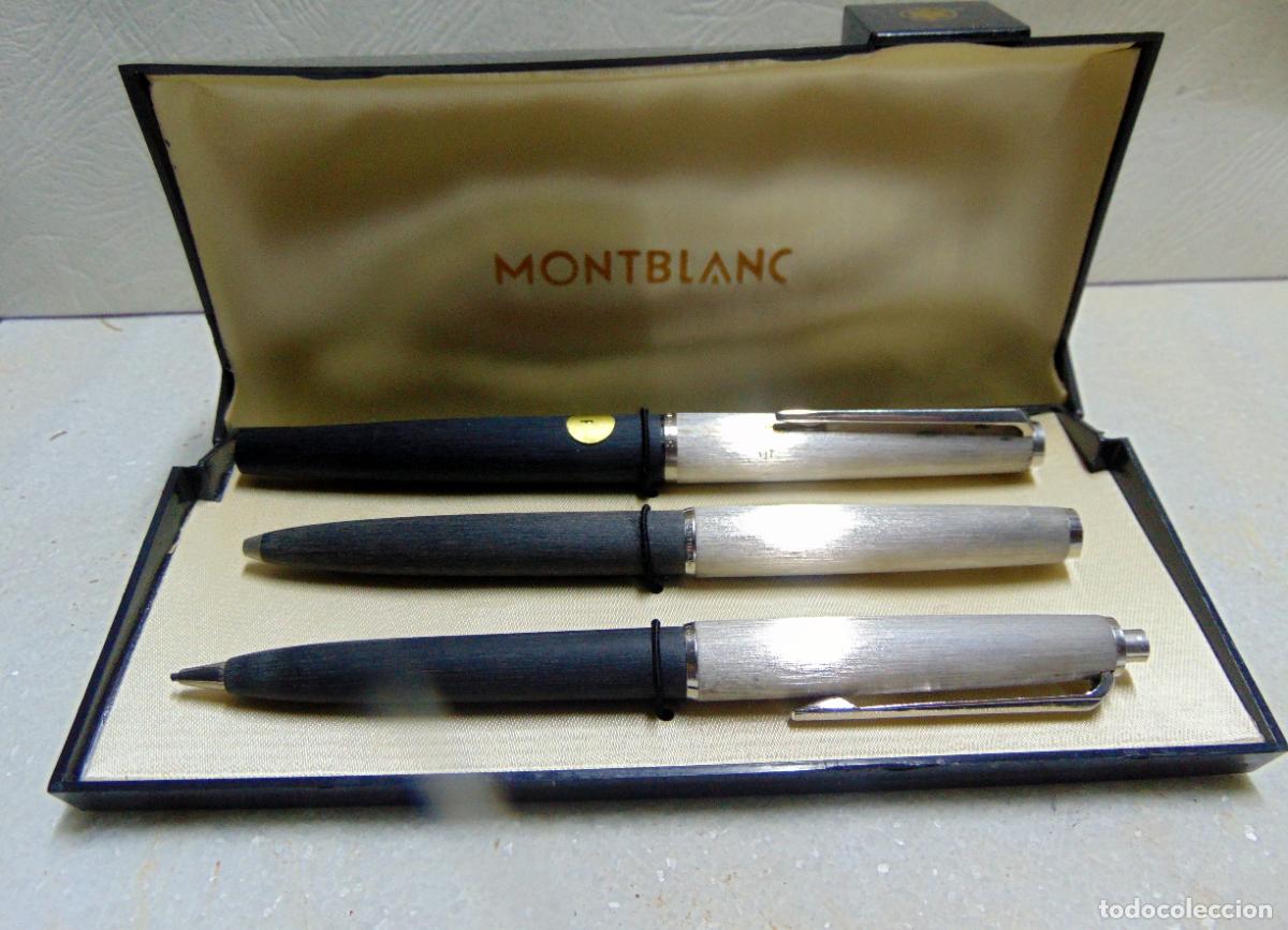 Plumas estilogr&aacute;ficas antiguas: CONJUNTO MONTBLANC PLUMIN 585 PERFECTO ESTADO , DE TIENDA