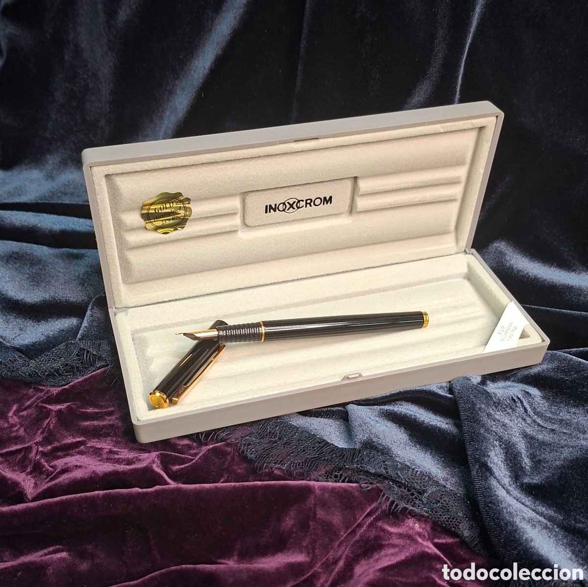 Plumas estilogr&aacute;ficas antiguas: Pluma Inoxcrom nueva en caja original. - Foto 11