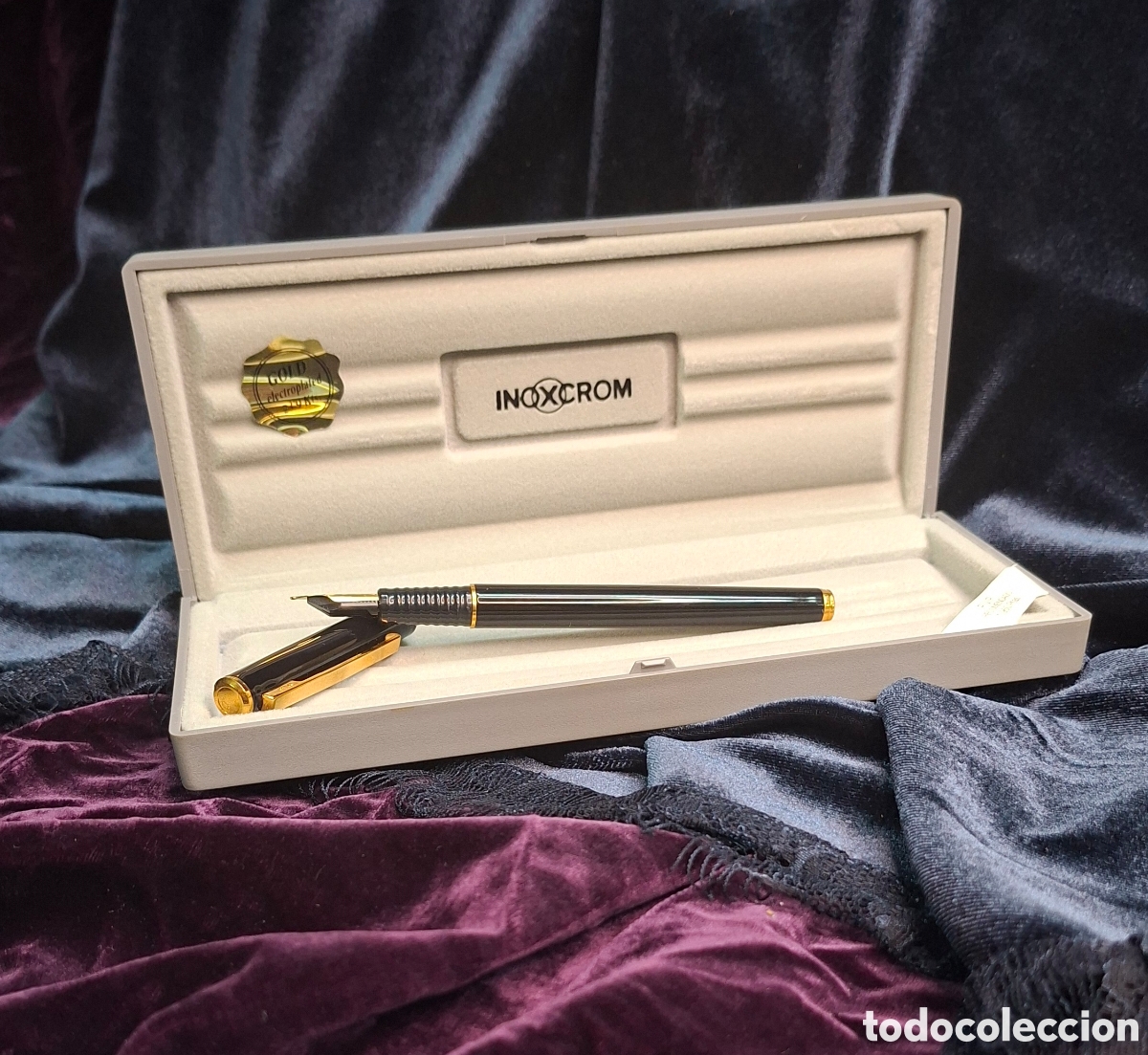 Plumas estilogr&aacute;ficas antiguas: Pluma Inoxcrom nueva en caja original. - Foto 12