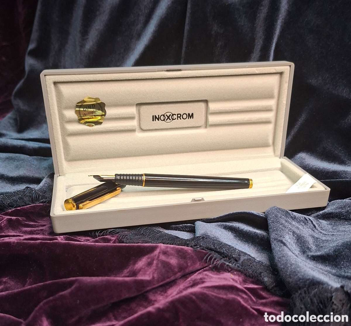 Plumas estilogr&aacute;ficas antiguas: Pluma Inoxcrom nueva en caja original. - Foto 13