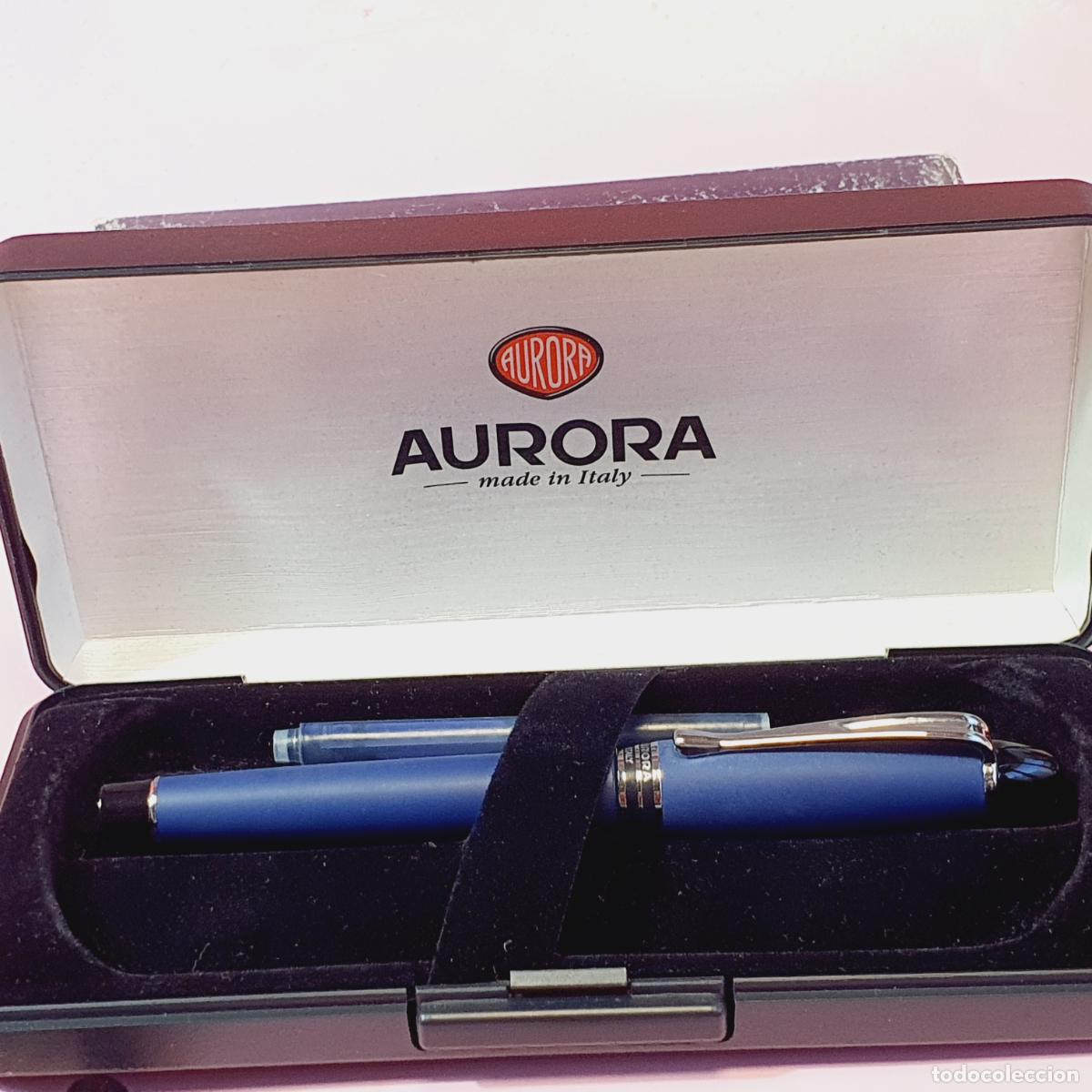 Penne stilografiche antiche: PLUMA ESTILOGR&Aacute;FICA-AURORA PSILON-AZUL-NUEVA-VER FOTOGRAF&Iacute;AS-COLECCIONISTAS.