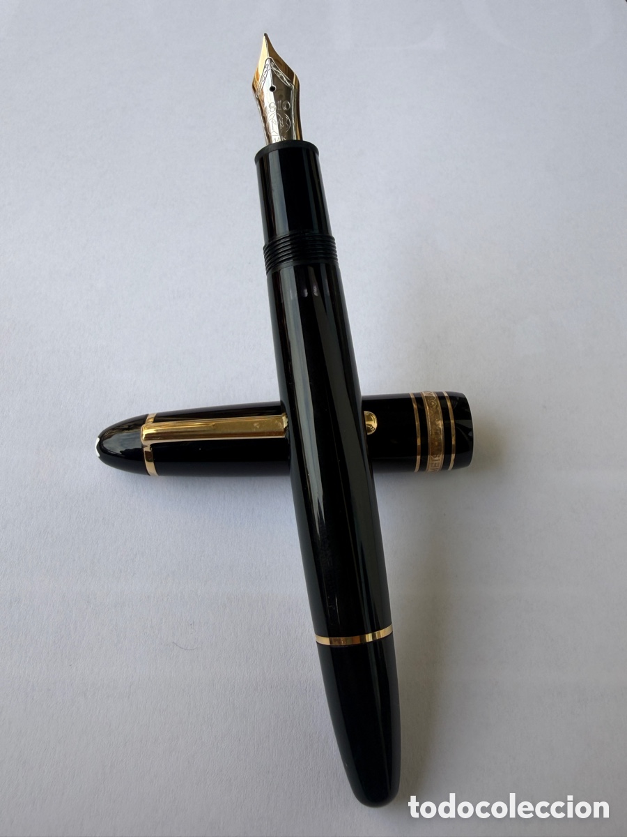 Plumas estilogr&aacute;ficas antiguas: Pluma estilogr&aacute;fica Montblanc Meisterst&uuml;ck 146 FUNCIONA plum&iacute;n de oro 14K