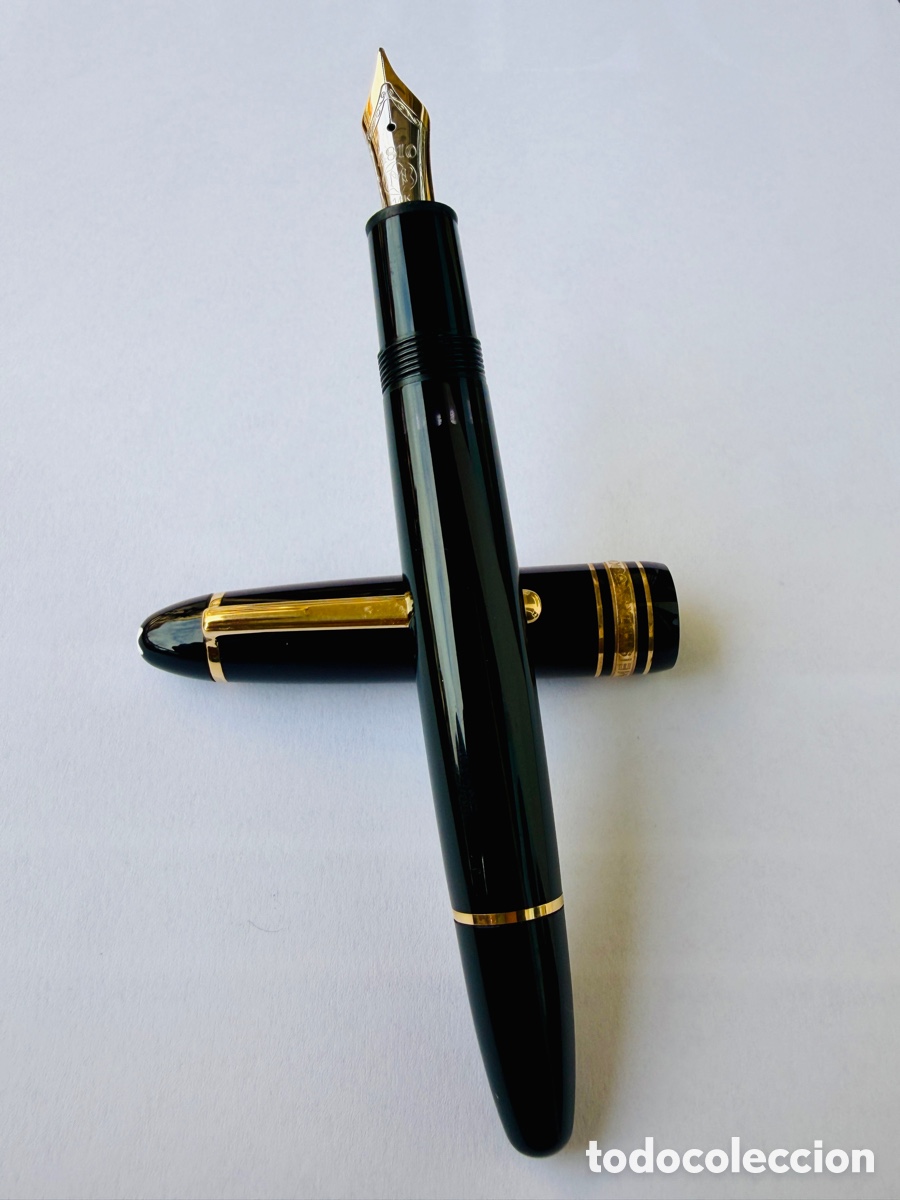 Plumas estilogr&aacute;ficas antiguas: Pluma estilogr&aacute;fica Montblanc Meisterst&uuml;ck 146 FUNCIONA plum&iacute;n de oro 14K