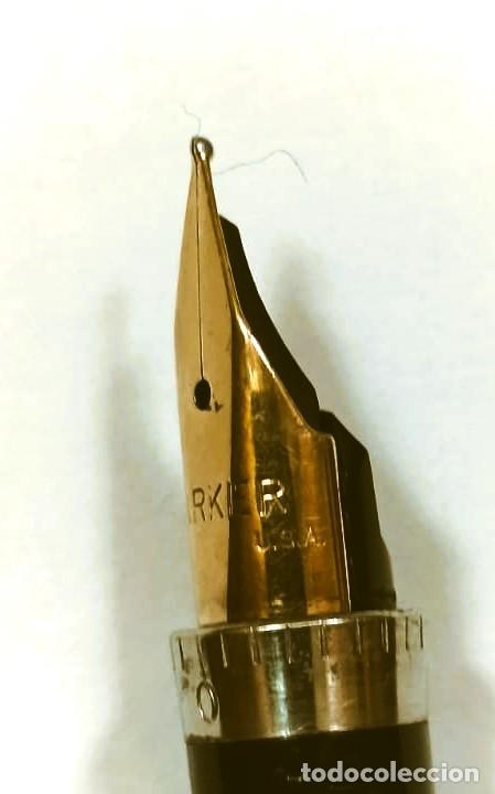 Plumas estilogr&aacute;ficas antiguas: Parker 75 Cisel&eacute; // Cuerpo Plata y plum&iacute;n oro - Foto 6