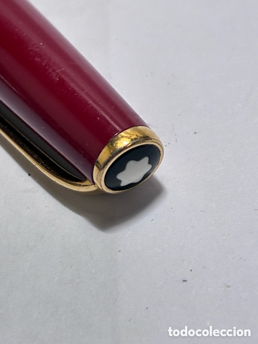 Plumas estilogr&aacute;ficas antiguas: Pluma Montblanc Generation burdeos plumin oro 14kl - Foto 3