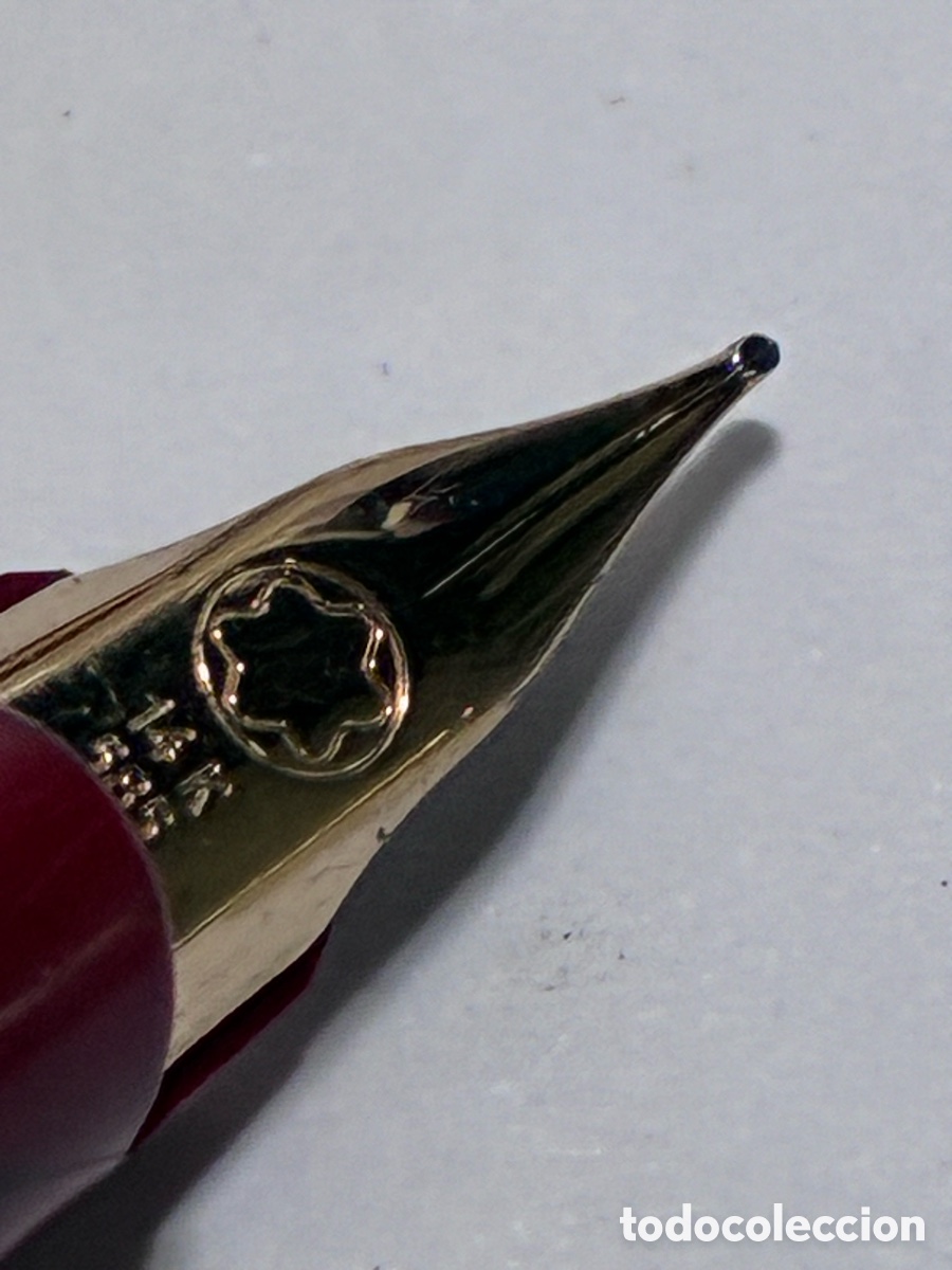 Plumas estilogr&aacute;ficas antiguas: Pluma Montblanc Generation burdeos plumin oro 14kl - Foto 5