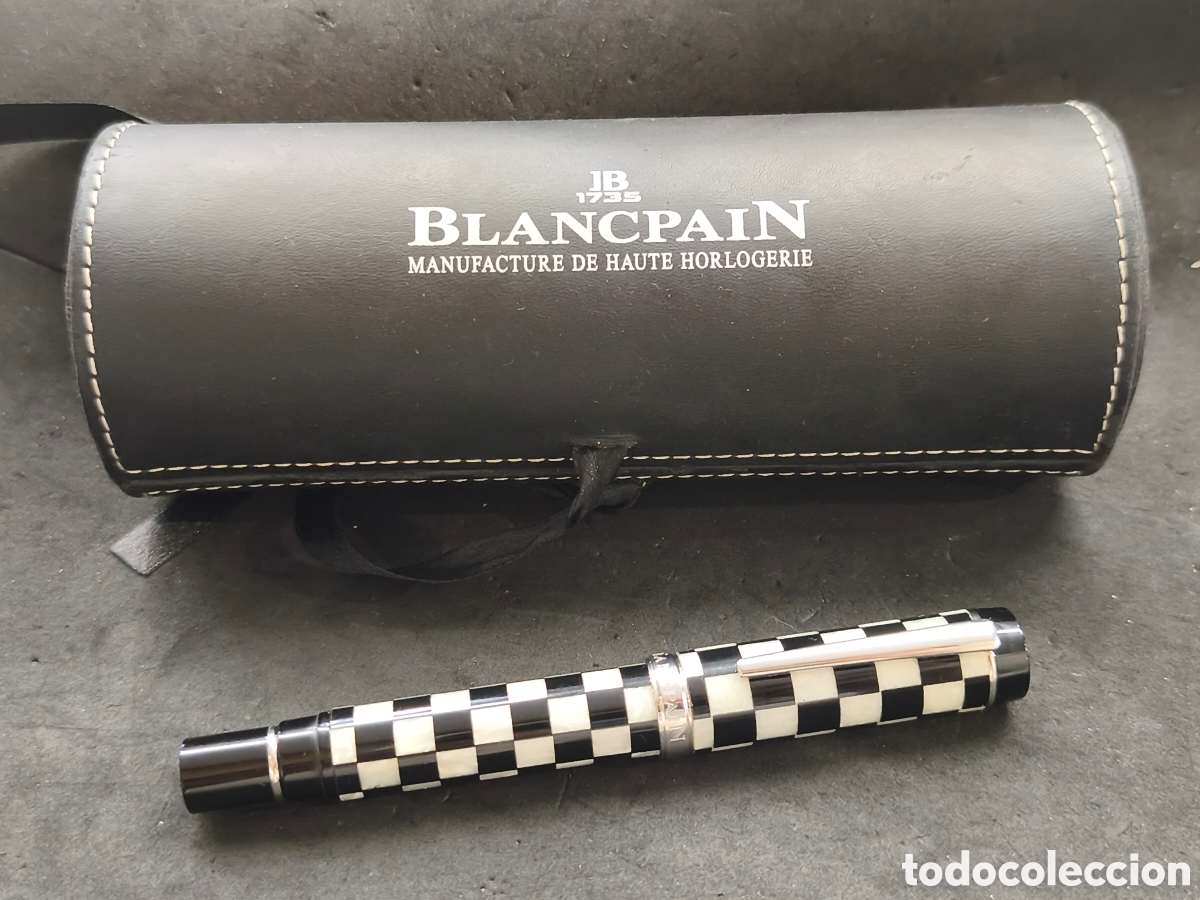 Plumas estilogr&aacute;ficas antiguas: Pluma Blancpain JB 1735, con estuche