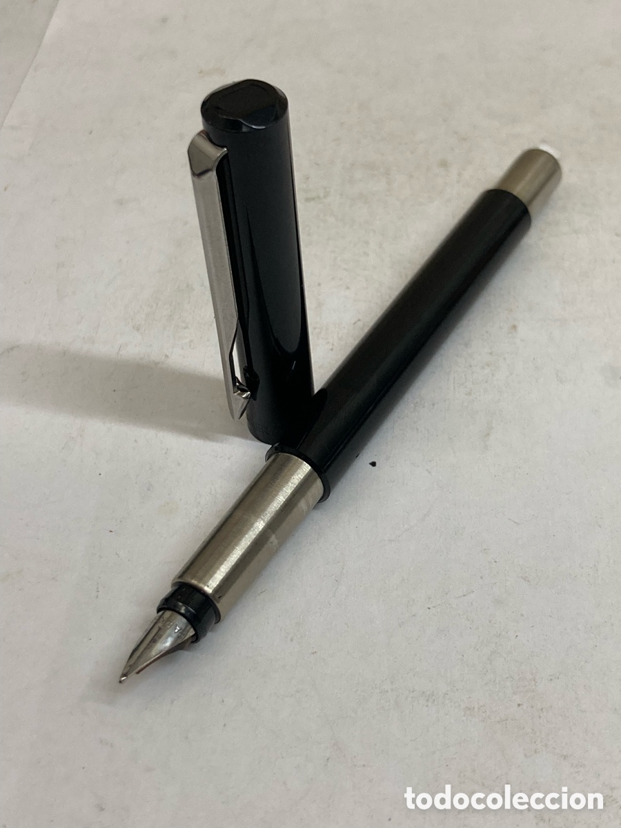 Plumas estilogr&aacute;ficas antiguas: Pluma Parker celuloide negro - Foto 2