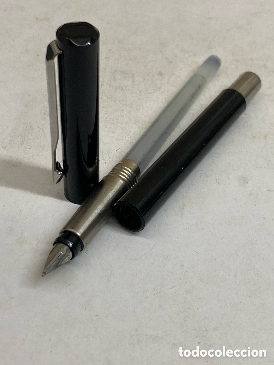 Plumas estilogr&aacute;ficas antiguas: Pluma Parker celuloide negro - Foto 3
