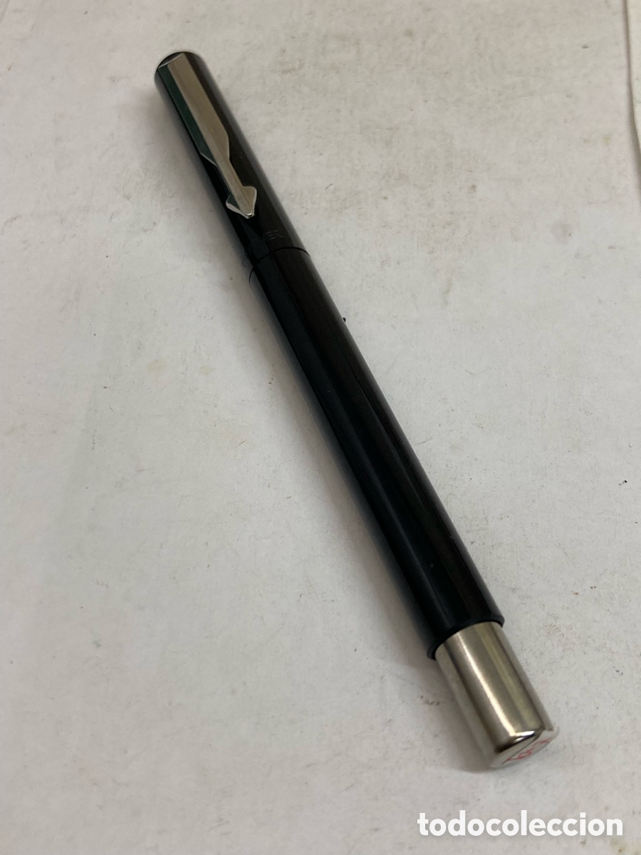 Plumas estilogr&aacute;ficas antiguas: Pluma Parker celuloide negro - Foto 1