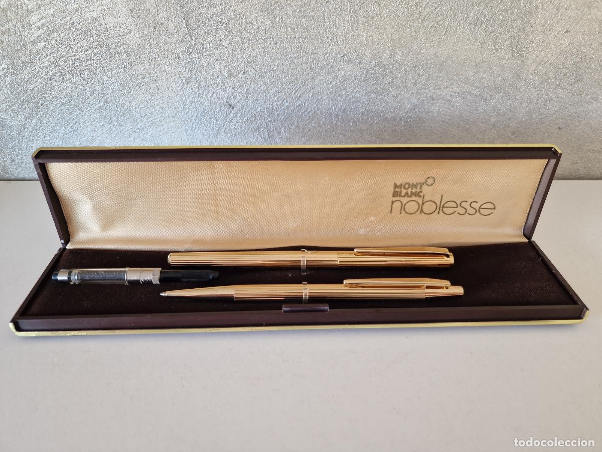 Plumas estilogr&aacute;ficas antiguas: ESTUCHE MONTBLANC NOBLESSE BOLIGRAFO Y PLUMA