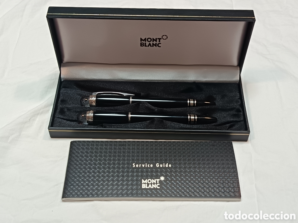 Plumas de tinta permanente antigas: CONJUNTO MONTBLANC STARWALKER ,PLUMA ESTILOGRAFICA + BOL&Iacute;GRAFO , ORIGINAL