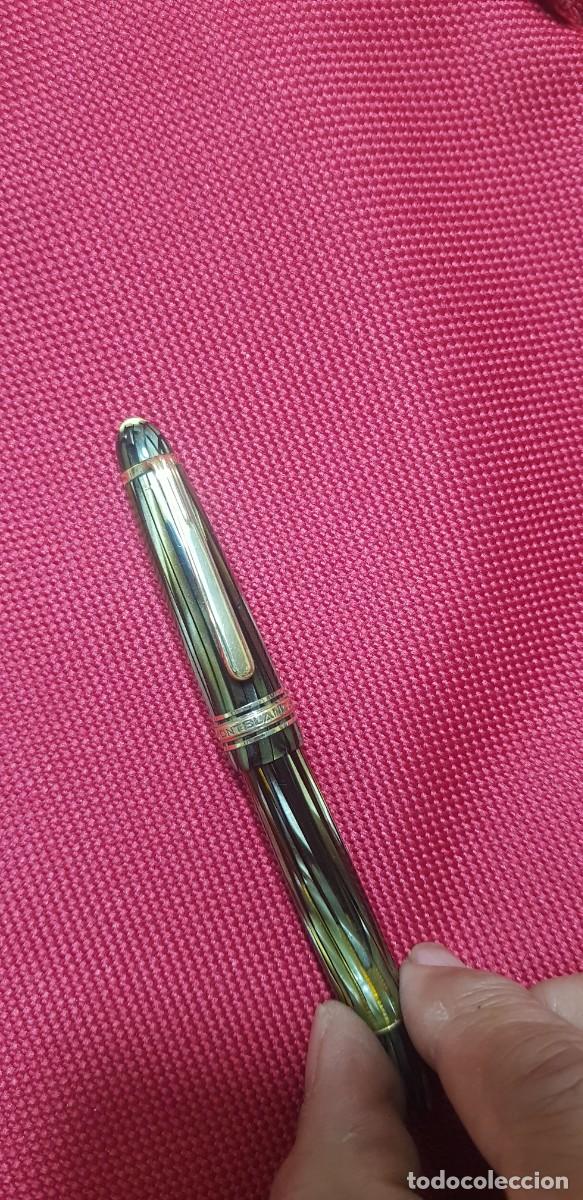 Plumas estilogr&aacute;ficas antiguas: Pluma jaspeada montblanc - Foto 3