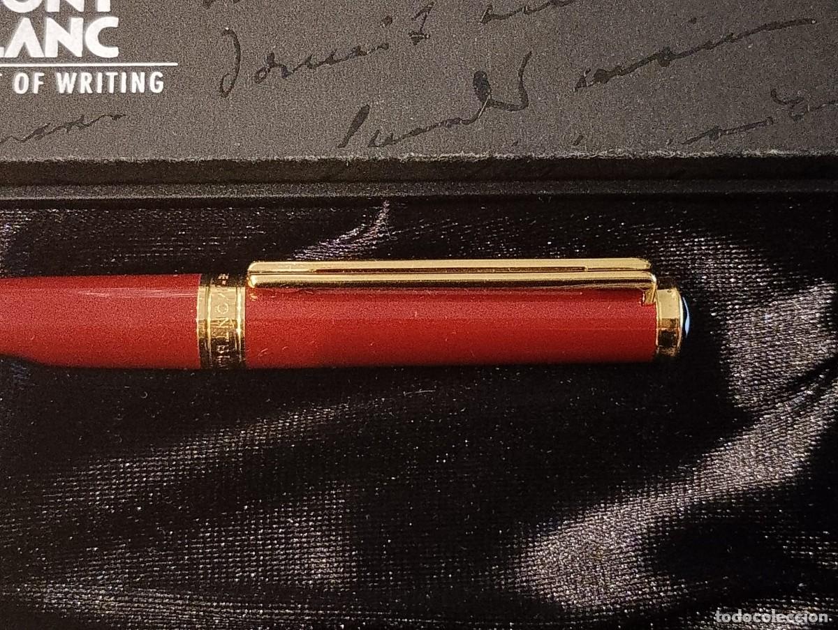 Plumas estilogr&aacute;ficas antiguas: Montblanc Noblesse Bordeaux &ndash; Pluma Estilogr&aacute;fica Oro 14K 585 Punto M con Caja y Papeles 2001