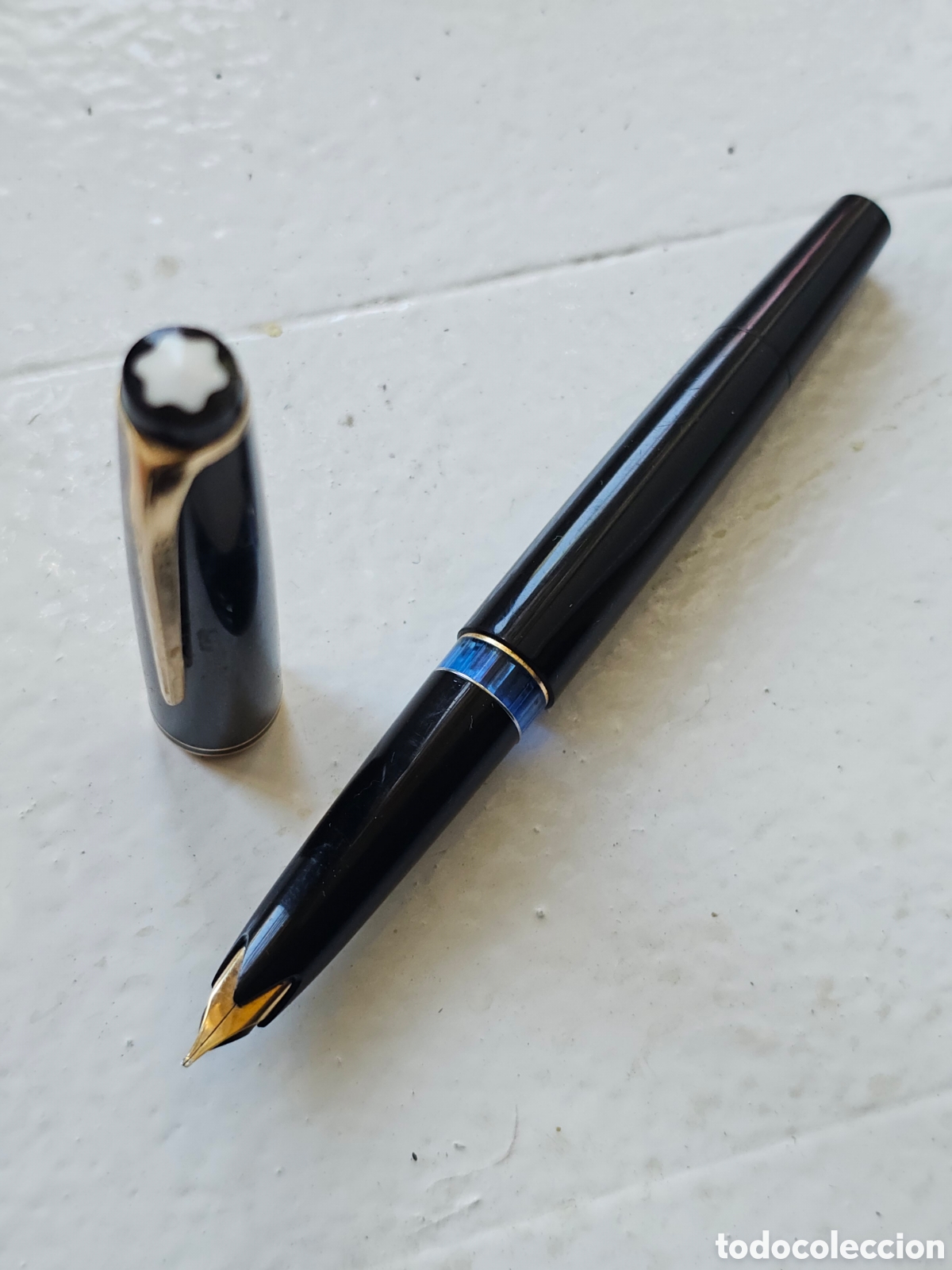Alte F&uuml;llfederhalter: Pluma estilogr&aacute;fica Montblanc vintage N&deg;22 a&ntilde;os 60